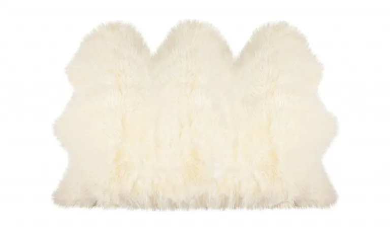 Trio Natural Sheepskin Area Rug Photo 1