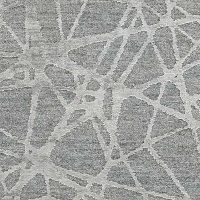 Turquoise Abstract Power Loom Stain Resistant Area Rug Photo 3