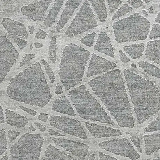 Turquoise Abstract Power Loom Stain Resistant Area Rug Photo 6