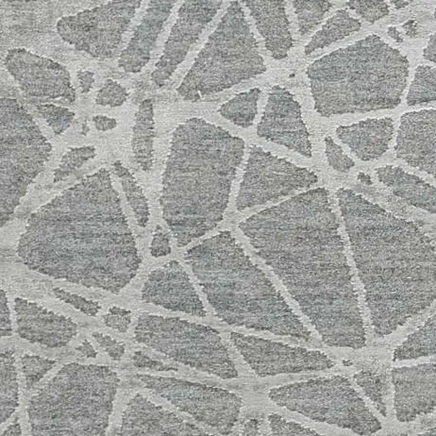 Turquoise Abstract Power Loom Stain Resistant Area Rug Photo 6