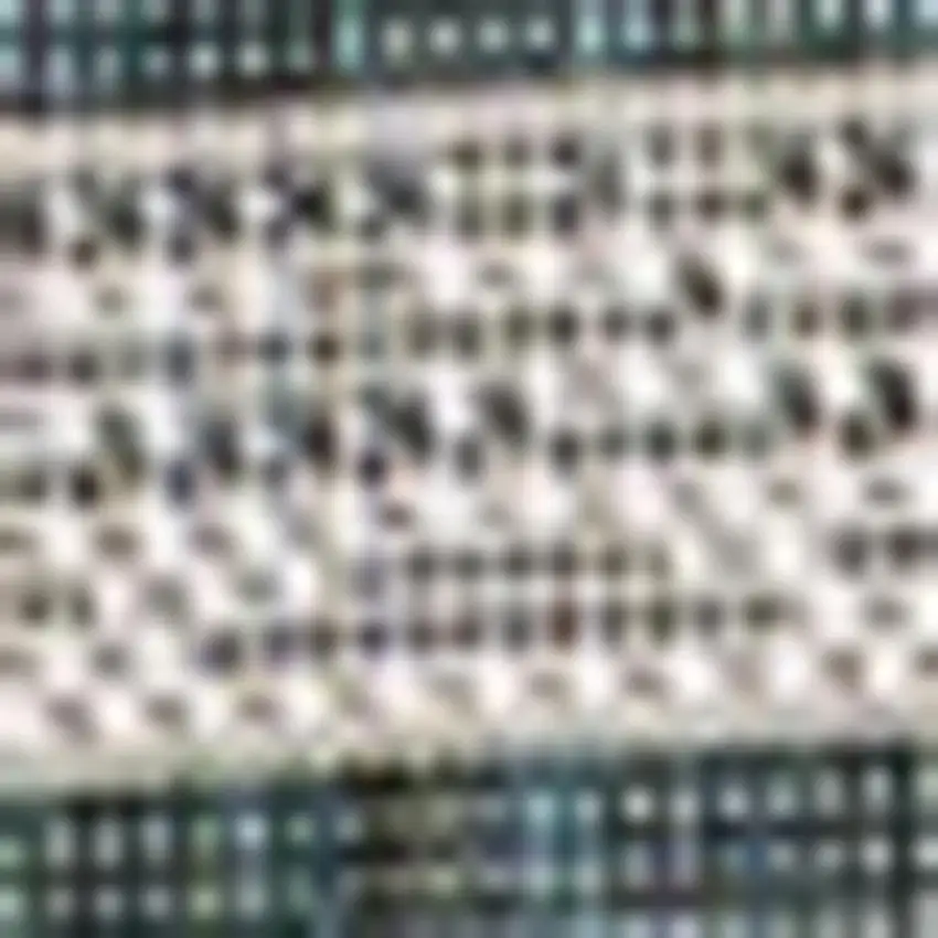 Turquoise And Cream Indoor Outdoor Area Rug Photo 3