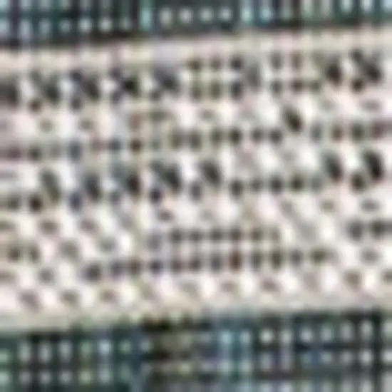 Turquoise And Cream Indoor Outdoor Area Rug Photo 3