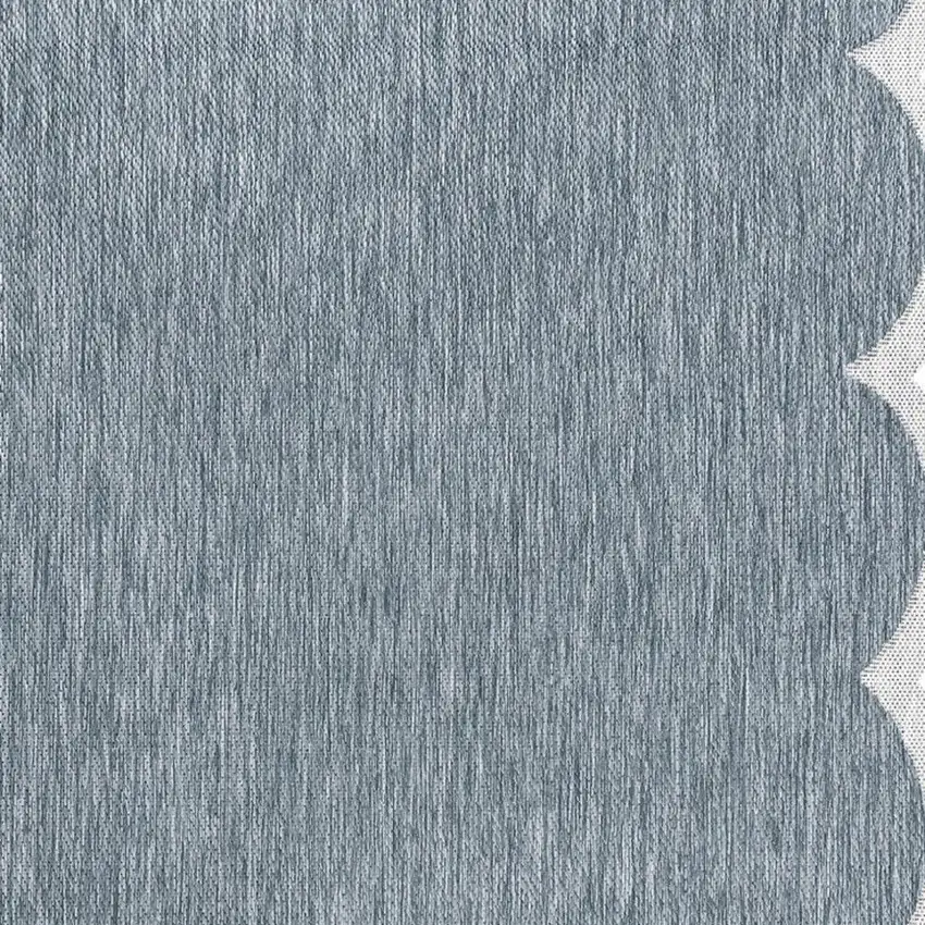 Turquoise And Cream Indoor Outdoor Area Rug Photo 2