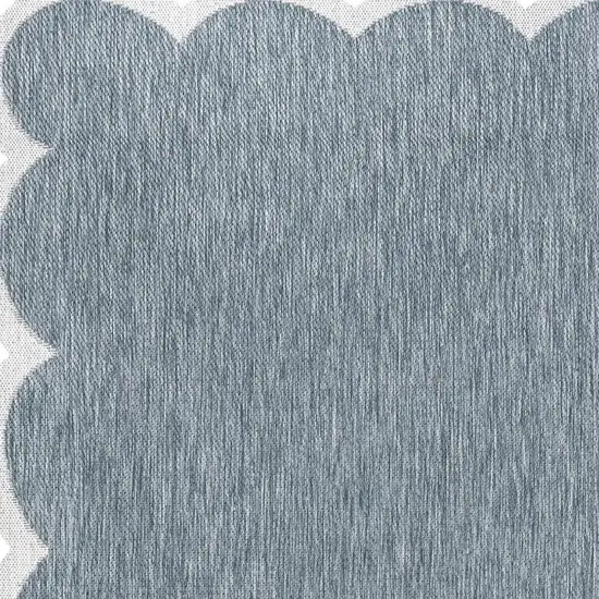 Turquoise And Cream Indoor Outdoor Area Rug Photo 2