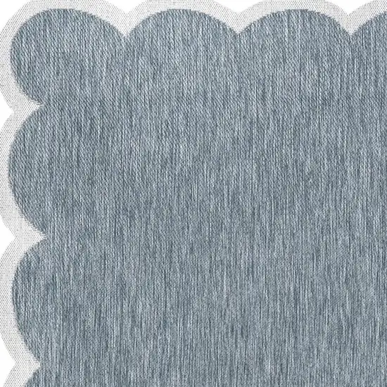 Turquoise And Cream Indoor Outdoor Area Rug Photo 2