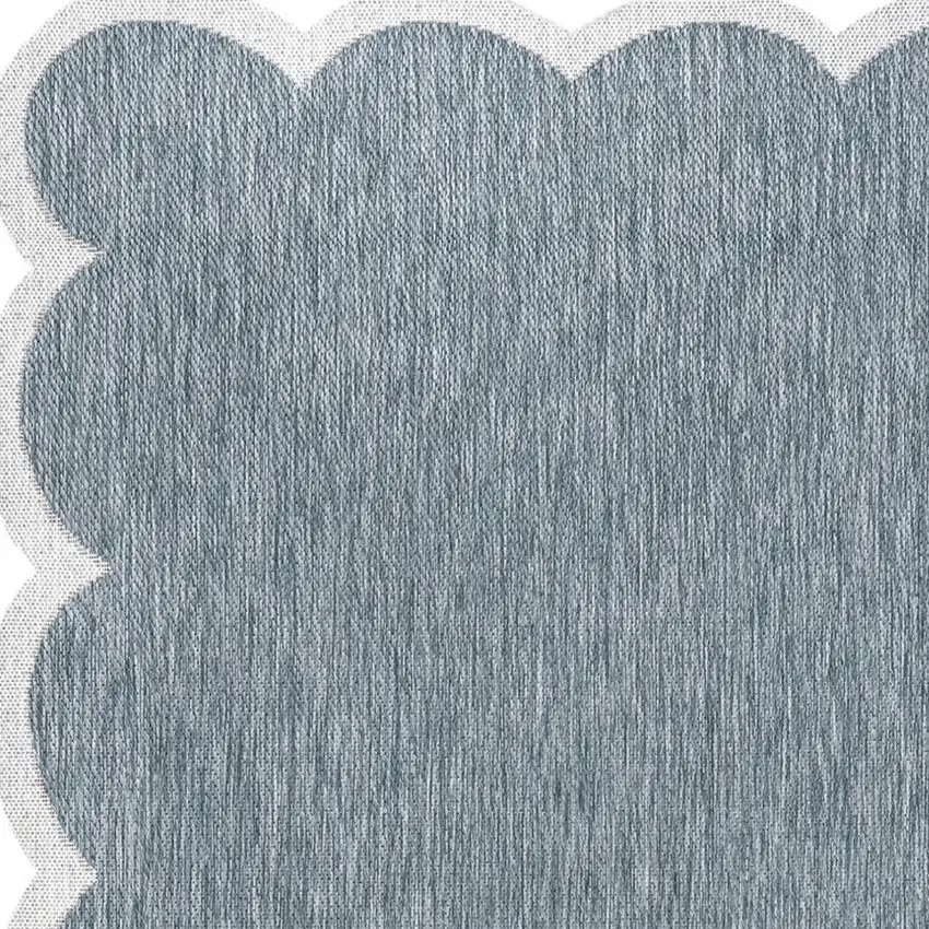 Turquoise And Cream Indoor Outdoor Area Rug Photo 2