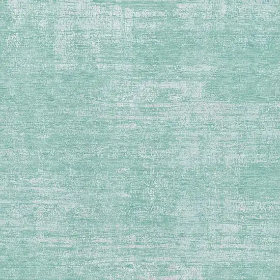 Turquoise And Ivory Abstract Washable Area Rug With UV Protection Photo 3