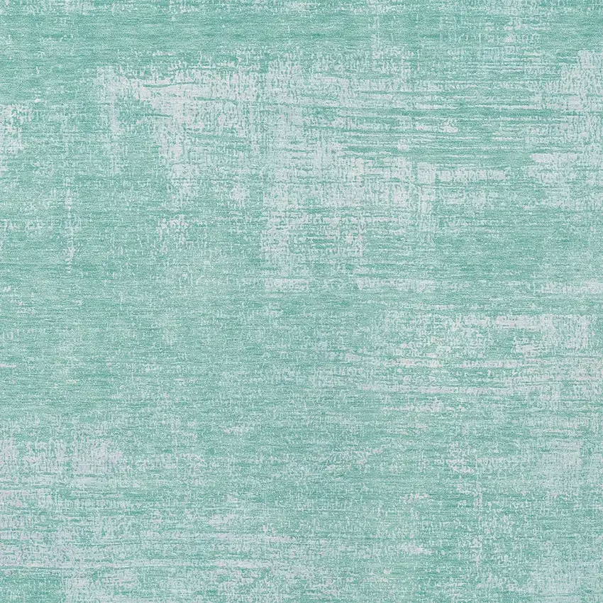 Turquoise And Teal Blue Abstract Washable Indoor Outdoor Area Rug Photo 6