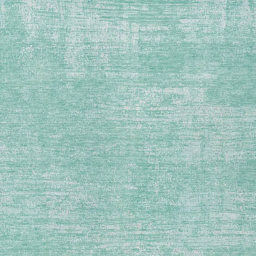 Turquoise And Teal Blue Abstract Washable Indoor Outdoor Area Rug Photo 6