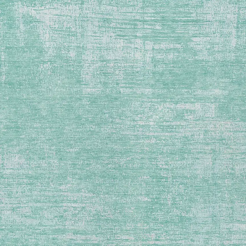 Turquoise And Teal Blue Abstract Washable Indoor Outdoor Area Rug Photo 6