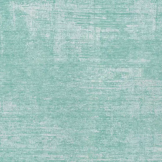 Turquoise And Teal Blue Abstract Washable Indoor Outdoor Area Rug Photo 6