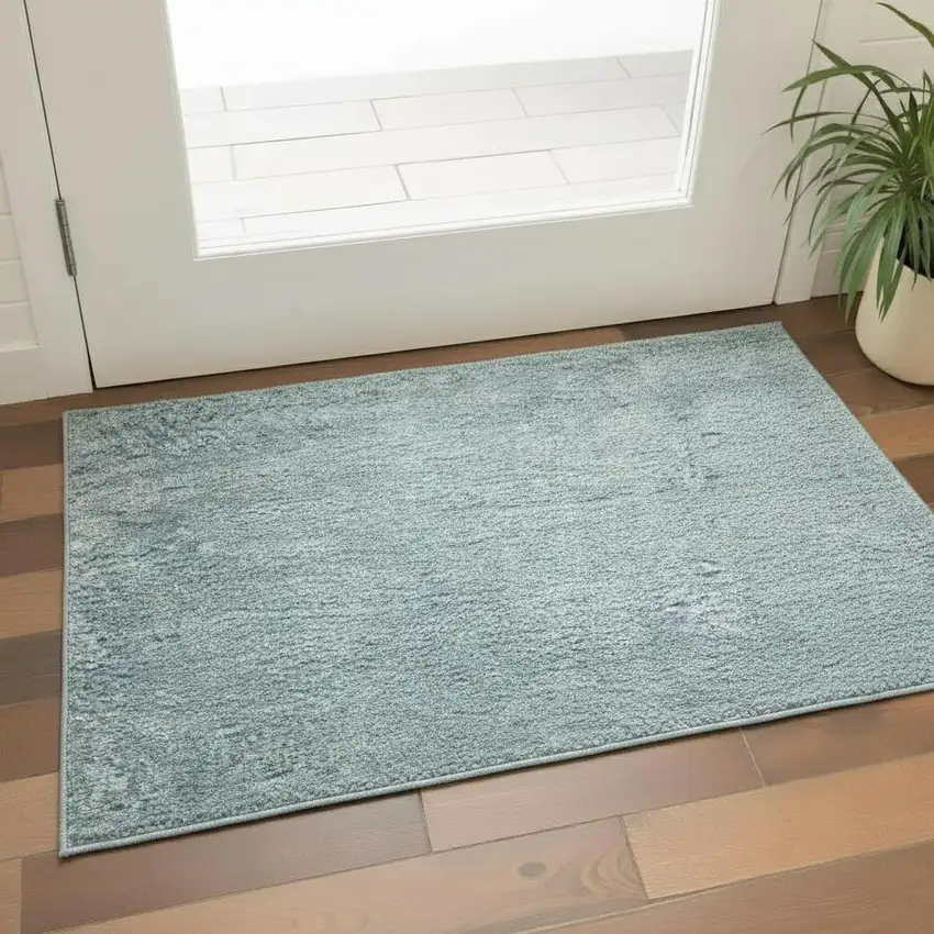 Turquoise Flatweave Area Rug Photo 2