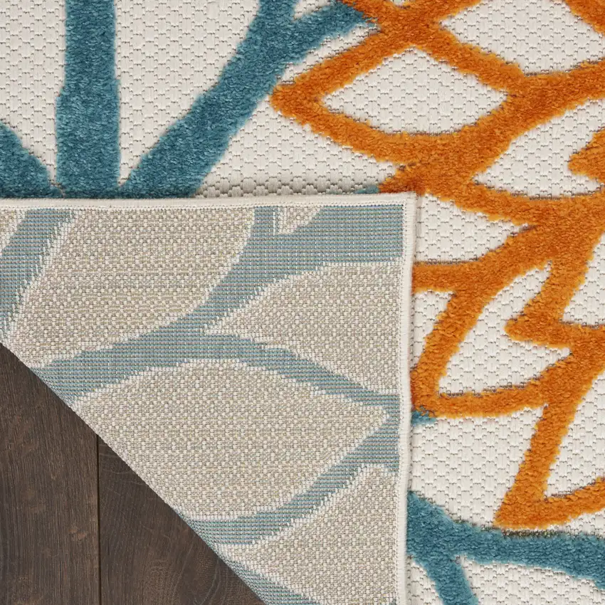 Blue And Yellow Indoor Outdoor Area Rug Photo 8