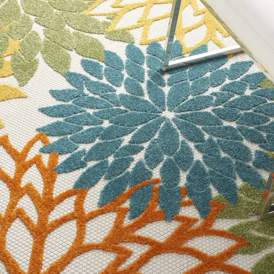 Blue And Yellow Indoor Outdoor Area Rug Photo 5