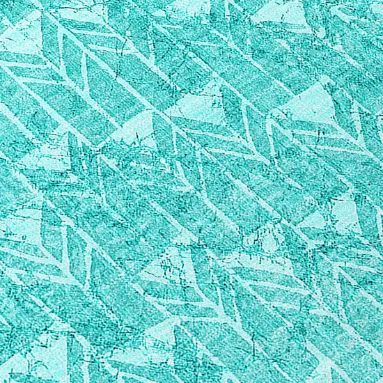 Turquoise Geometric Washable Non Skid Indoor Outdoor Area Rug Photo 7
