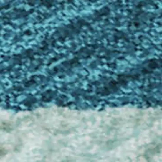 Turquoise Gray And Ivory Abstract Washable Area Rug With UV Protection Photo 2