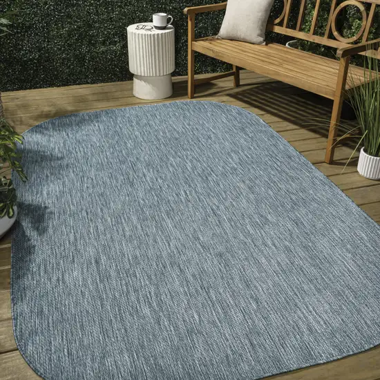 Turquoise Indoor Outdoor Area Rug Photo 7