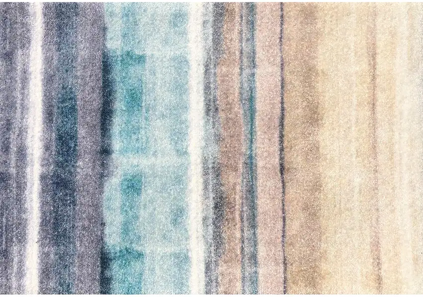 Turquoise Ombre Washable Area Rug With UV Protection Photo 1