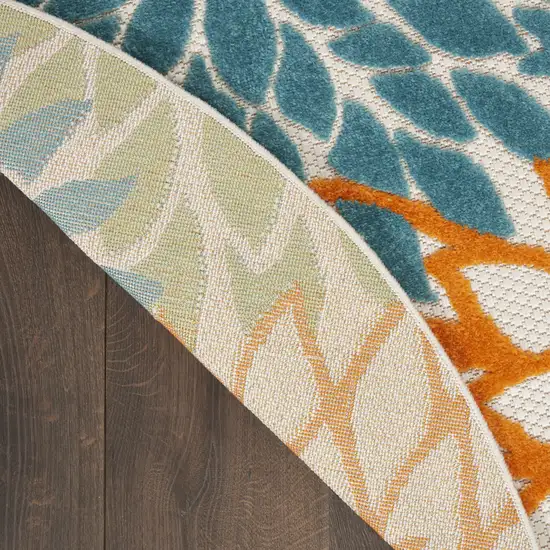 Blue And Ivory Indoor Outdoor Area Rug Photo 8