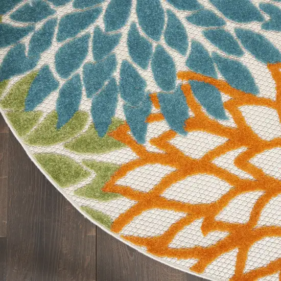 Blue And Ivory Indoor Outdoor Area Rug Photo 9