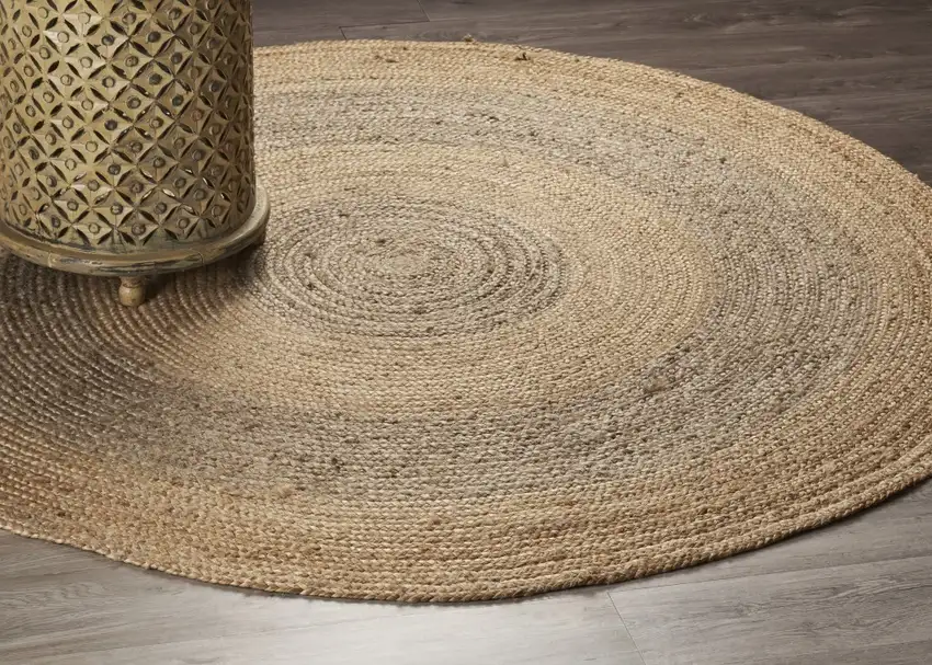 Two Toned Natural Jute Area Rug Photo 7