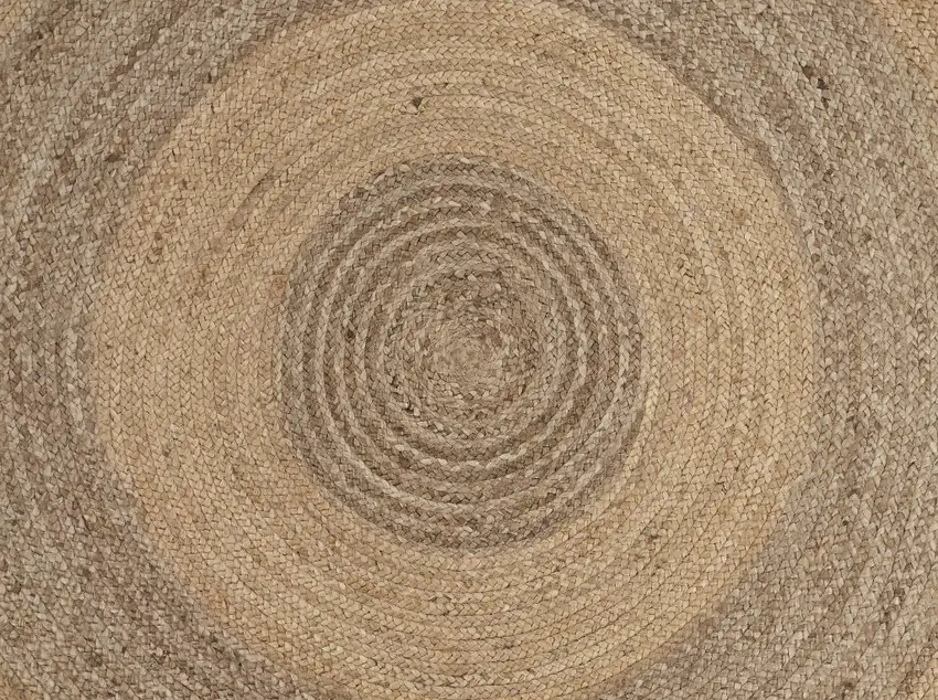 Two Toned Natural Jute Area Rug Photo 2