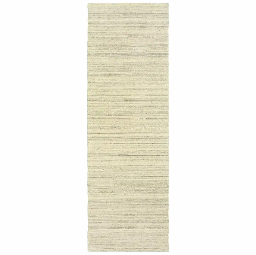 Two-toned Beige and GrayRunner Rug Photo 1