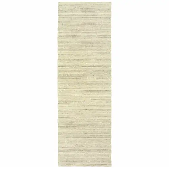 Two-toned Beige and GrayRunner Rug Photo 1