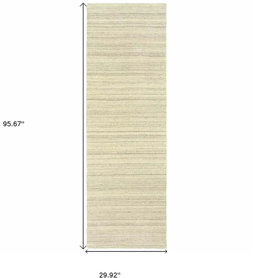 Two-toned Beige and GrayRunner Rug Photo 5