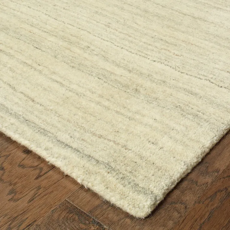 Two-toned Beige and GrayRunner Rug Photo 2