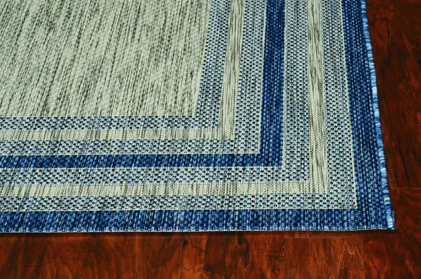 UV Treated Polypropylene Grey or Denim Area Rug Photo 6