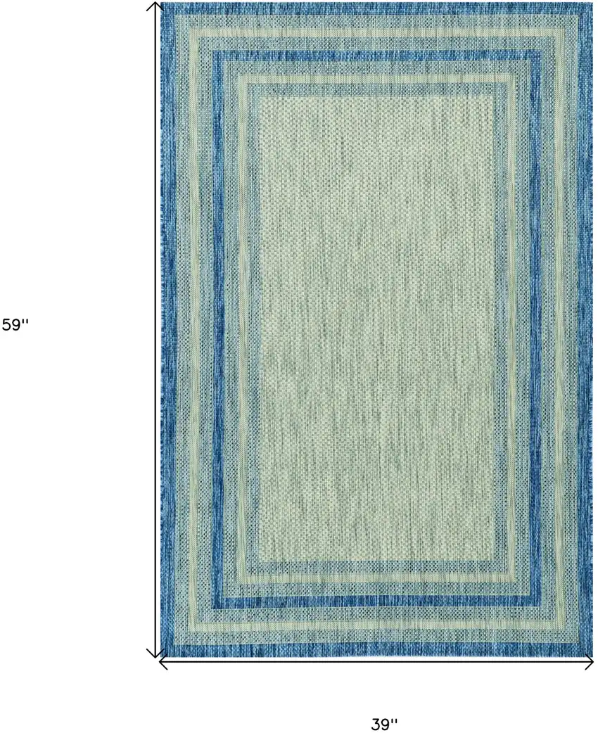 Uv Treated Polypropylene Grey Or Denim Area Rug Photo 3