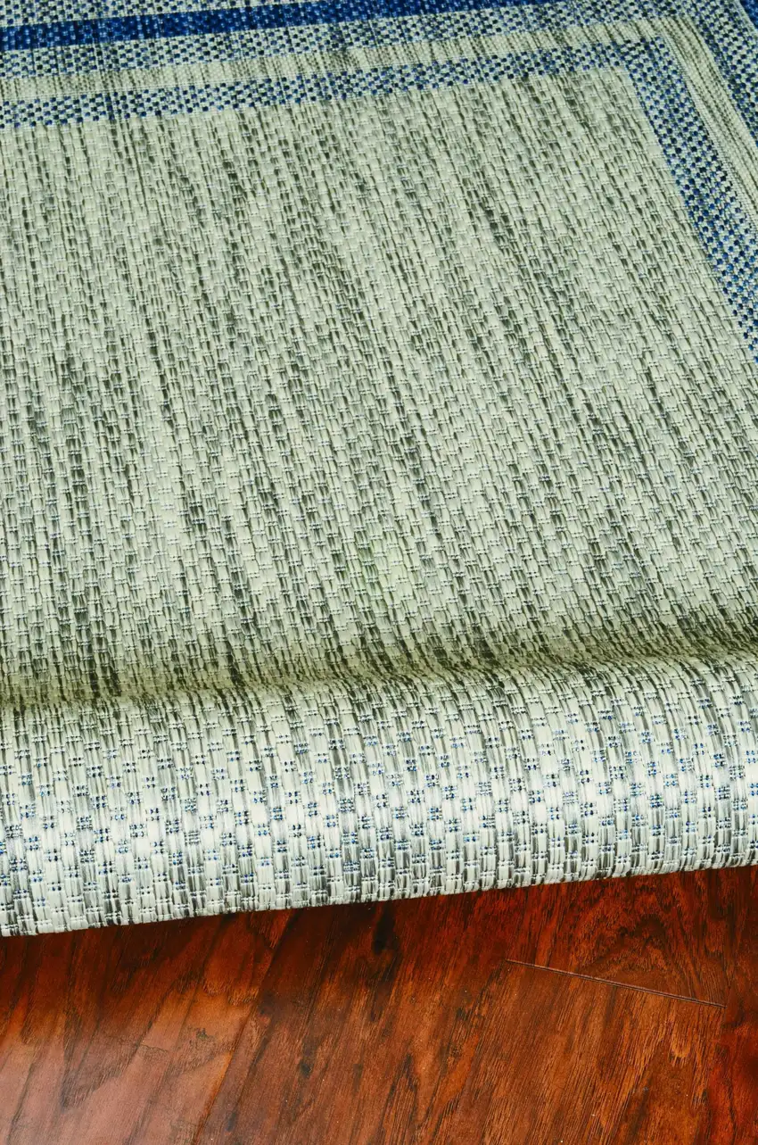 UV Treated Polypropylene Grey or Denim Area Rug Photo 4