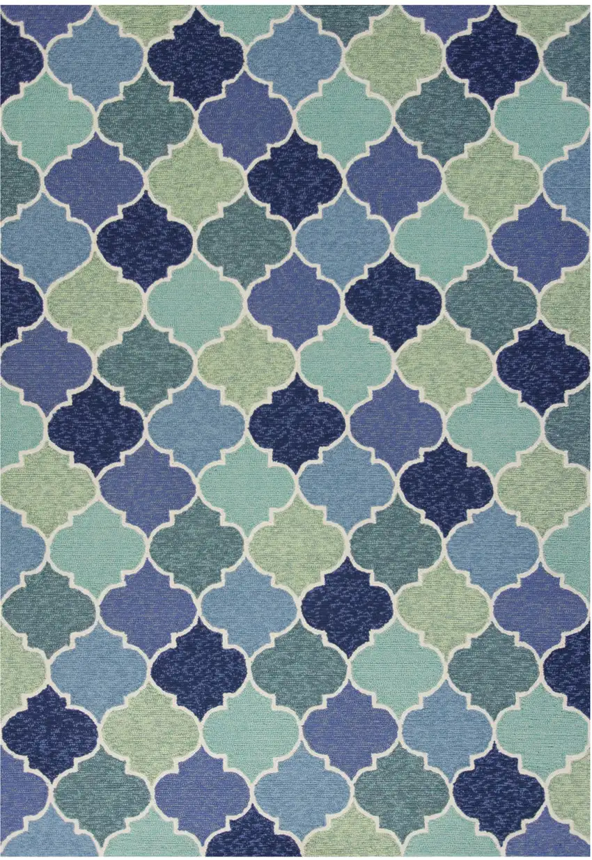 Uv Treated Polypropylene Blue Area Rug Photo 1