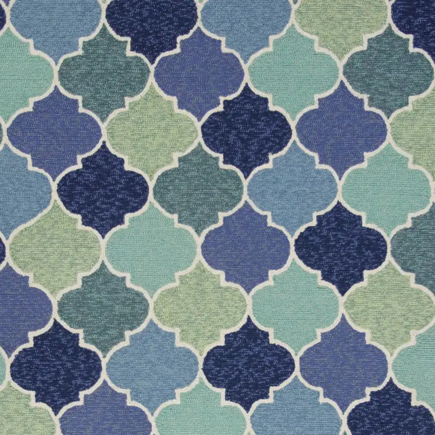 Uv Treated Polypropylene Blue Area Rug Photo 5
