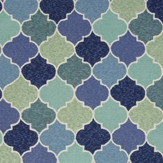 Uv Treated Polypropylene Blue Area Rug Photo 5