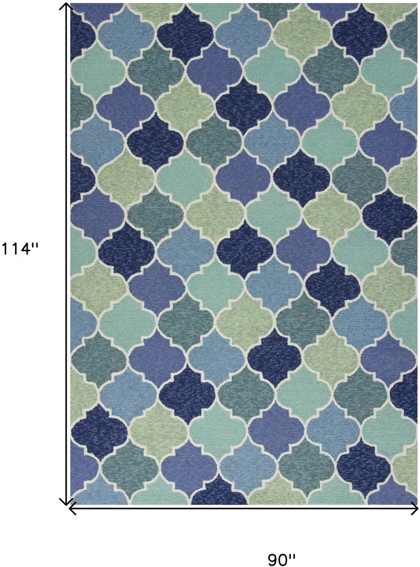 Uv Treated Polypropylene Blue Area Rug Photo 8