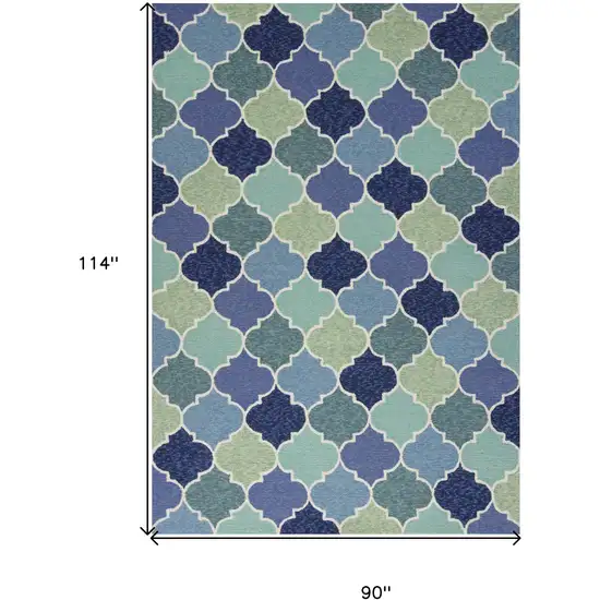 Uv Treated Polypropylene Blue Area Rug Photo 8