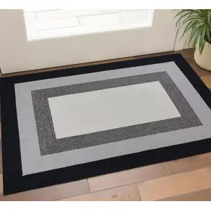 Photo of UV treated Polypropylene Charcoal Accent Rug