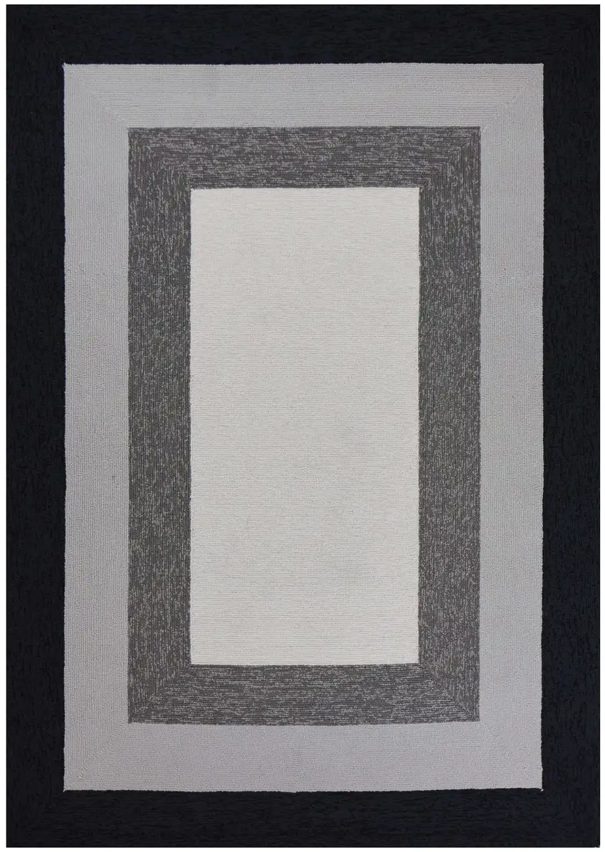 Uv Treated Polypropylene Charcoal Area Rug Photo 1