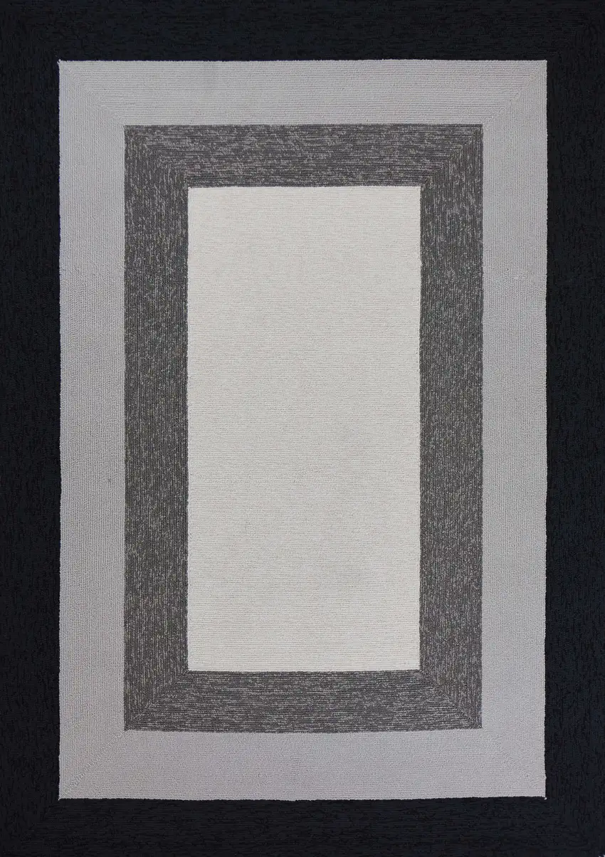 UV treated Polypropylene Charcoal Area Rug Photo 1