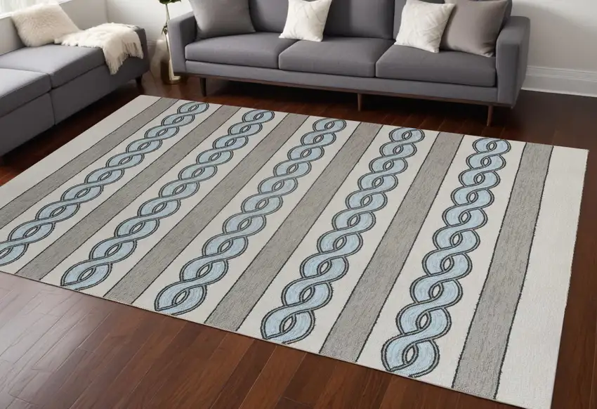 Uv Treated Polypropylene Ivory Or Spa Area Rug Photo 1