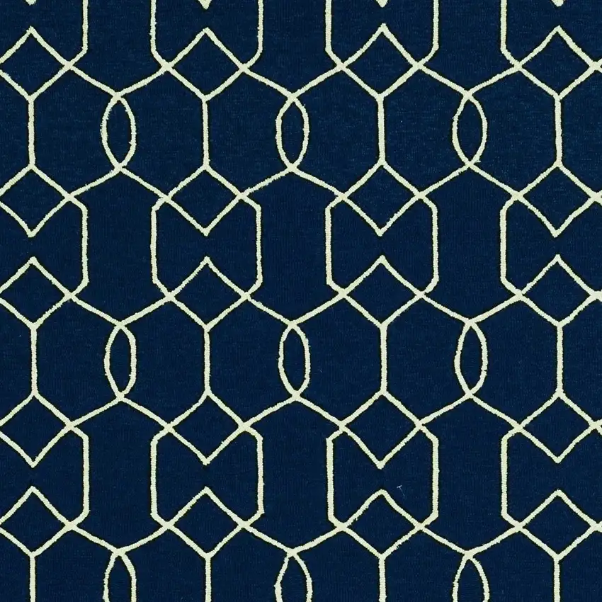 Uv Treated Polypropylene Navy Accent Rug Photo 7