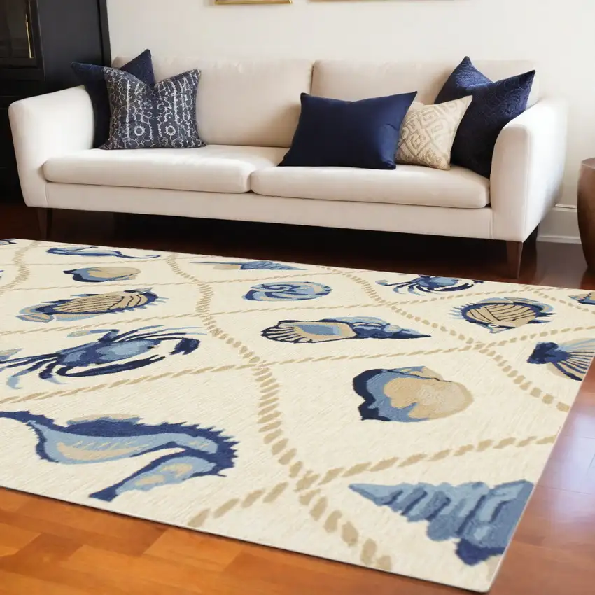 Uv Treated Polypropylene Sand Area Rug Photo 2