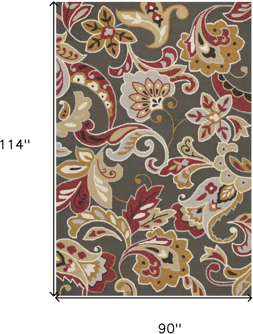 Uv Treated Polypropylene Taupe Area Rug Photo 3