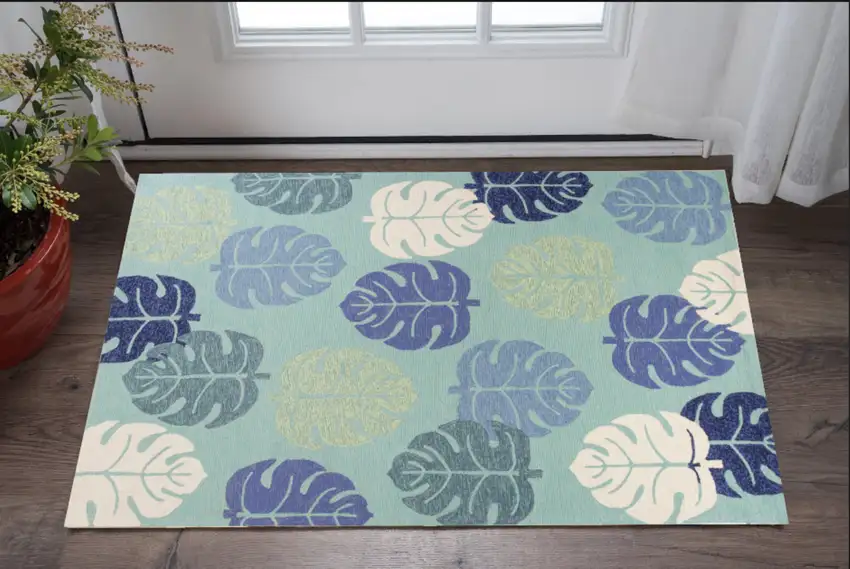 Turquoise Hand Tufted Area Rug Photo 9