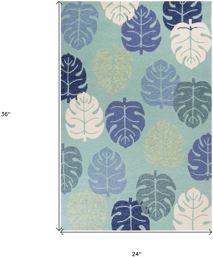 Turquoise Hand Tufted Area Rug Photo 3