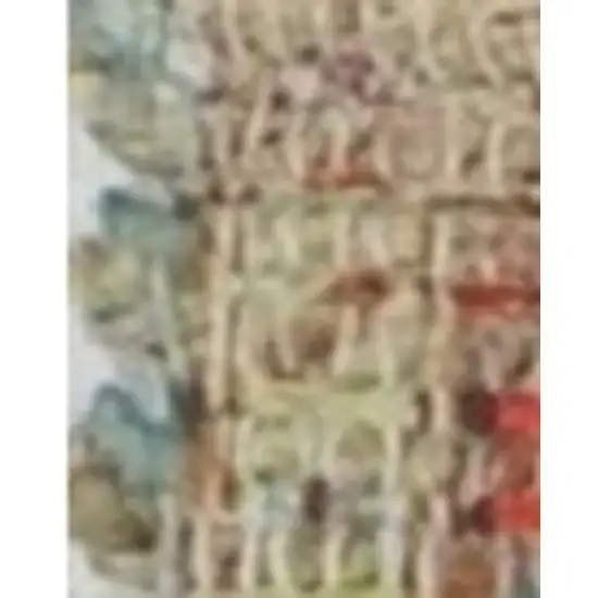 Blue Red And Beige Jute Floral Medallion Handmade Area Rug Photo 9