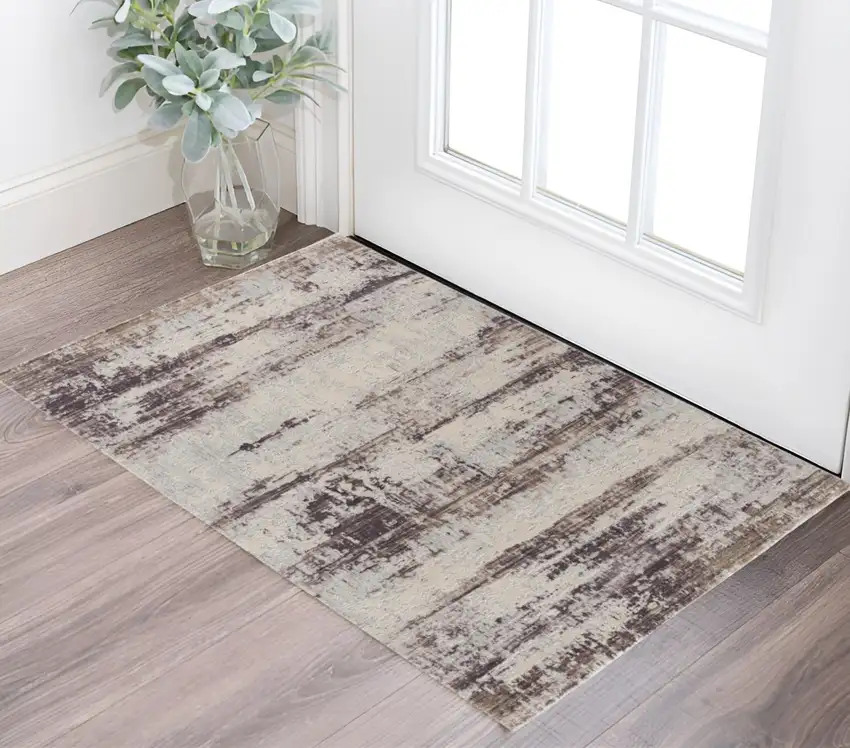 Violet Abstract Dhurrie Area Rug Photo 1