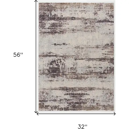 Violet Abstract Dhurrie Area Rug Photo 3